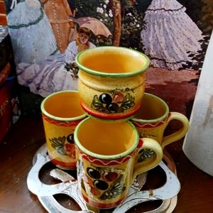 ☕️☕️Vintage Wilson Uva Coffee Mugs 🍵 🎋🍺Set Of 4 Items,A Nice Gift Set 🎁 🎯